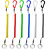 Lix&Rix Retractable Safety Coiled Lanyard with Aluminium Alloy Carabiner Clip in Black, Blue, Green, Red, Silver, Yellow