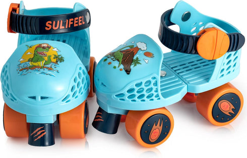 SULIFEEL Kids Adjustable Quad Roller Skates, Beginner Roller Skates for Girls and Boys Age 2-5 Years