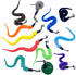 Cat Toy Worm Refills, 12 Pieces Interactive Wand Attachments for Indoor Cats