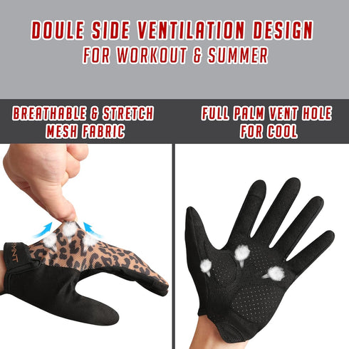 Ventilated Workout Gloves for Women Men Full Finger.Weight Lifting Gloves with Full Palm Vent & Breathable Mesh Back