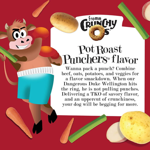 Fromm Crunchy Os Dog Treat Variety Pack - Sample Pack (Beef, Chicken, Pork) - 3 Bags of 6 oz