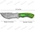 Tracker Knife Damascus Steel Hunting Knife with Horizontal Carry Sheath - Fixed Blade for Camping