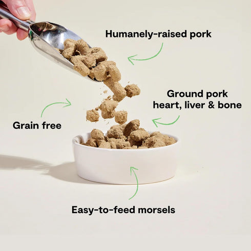 95% 13.5oz Open Farm, Freeze Dried Raw Dog Food, Morsels with Meat, Organs & Bone, Organic Produce & Superfoods