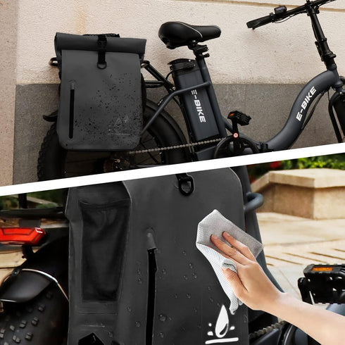 YEEGO DIRECT Bike Bag, 29L Waterproof Panniers for Rear Rack Bicycles, Black (1 PCS)