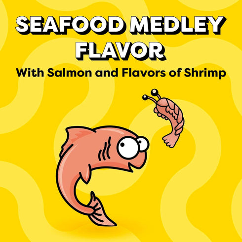 3.5 oz. (12 Count, Pack 2) Temptations Bites in Gravy Adult Wet Cat Food Seafood Medley Flavor and Tasty Chicken