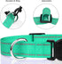TagME Classic Reflective Nylon Dog Collar, Adjustable with Quick Release Buckle for Puppies, Turquoise, 3/8" Width