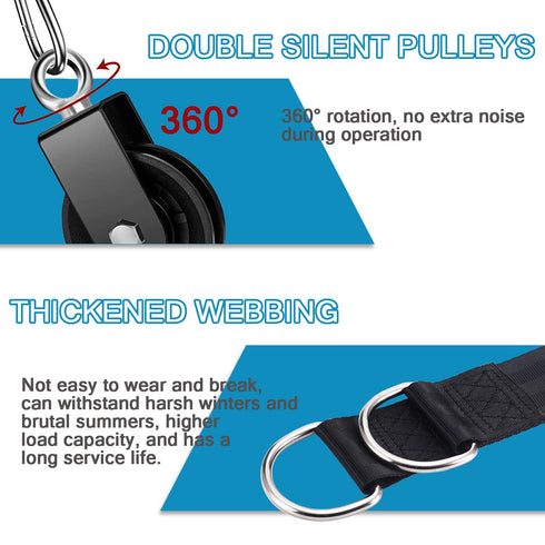 Weight Cable Pulley System - Gym LAT Pull Down and Lift Weight Pulley System Cable Machine Pulley Attachment