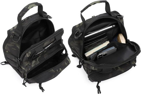ATBP Backpack Pack 7 Small Tactical Sling Bag for Men Military Shoulder Bag EDC Crossbody Bag for Hiking Liters