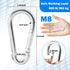 shiguan 3.1 Inch M8 396lb/180kg 304 6- Stainless Steel Spring Snap Hook, Holds to (Max) for Bowflex Home Gym