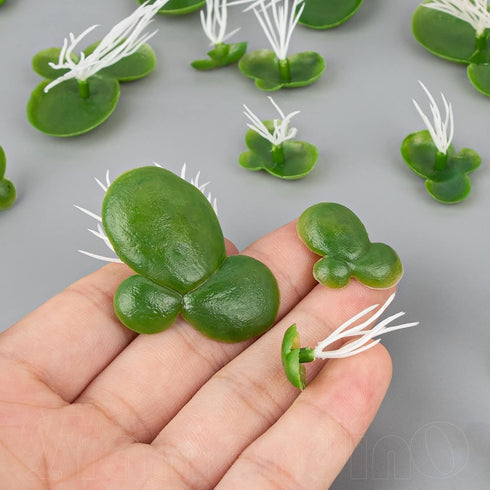 Framendino 54 Pack Floating Aquarium Plants, Artificial Plastic Fake Duckweed Simulation Floating Plants (3 Size)