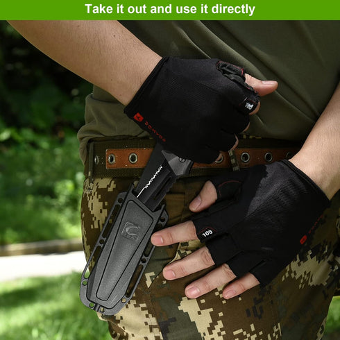 Hunting Knife, Fixed Knife with Sheath, EDC 4-Inch Small Knife, High Grade Stainless Steel Gift Knife