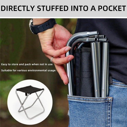 YWHWXB Portable Mini Folding Stool,Mini Folding Camping Stool with Carry Bag,Small Lightweight Camp Chair,Compact