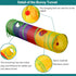 Rabbit Toys, Large Bunny Hideout Tunnel and Tube, Chew Toys for Grinding Teeth, Apple Sticks, Bamboo Carrot