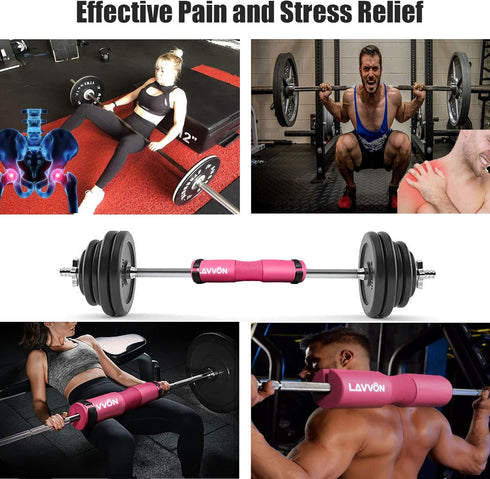 Squat Pad - Foam Barbell Pad for Squats, Lunges & Bar Padding for Hip Thrusts, Standard Weight Bar Pad