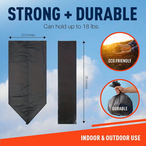 5 80 Firebelly Outfitters Portable Toilet Bags for Gallon Bucket - Biodegradable Camping Poop Bags - Leak-Proof