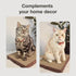 Necoichi Cardboard Cat Scratcher Bed - Cat Scratching Board (16" Wide, b.Dark Cherry Lounge)