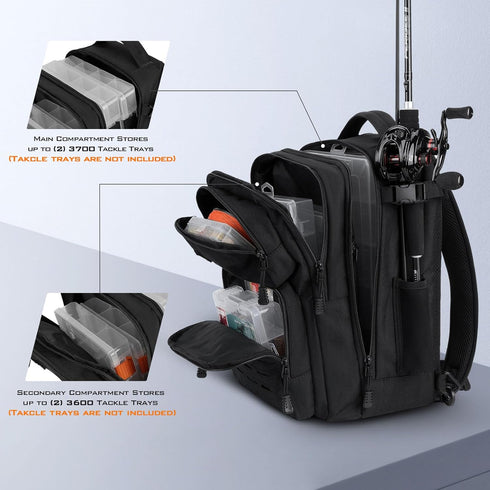 KastKing BlowBak Tactical Fishing Sling Tackle Storage Bag, Lightweight Sling Fishing Backpack