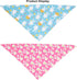 ADOGGYGO 4 Pack Easter Dog Bandana, Triangle Dog Scarf with Rabbit Easter Egg Pattern for Medium Large Dogs