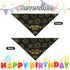 QUQULE 1PCS, Dog Birthday Bandana Boy Black Small Durable Triangle Reversible Scarf Bibs Handkerchief for Puppy Pet