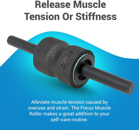 4" 500 lbs Chirp Focus Muscle Roller, Focus Wheel and Roller Handle in One, On-The-Go Muscle Massage Tool, Stretching