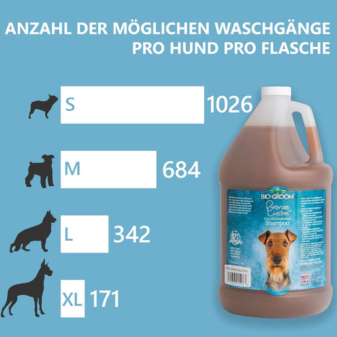 Bio-Groom Bronze Lustre Dog Shampoo, Color Enhancing Pet Shampoo, Cruelty-Free, Made in USA, Coat Brightener Shampoo