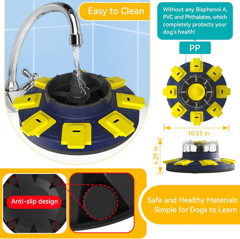 Dog Treat Puzzle Feeder Toys, Interactive Enrichment Slow Feeder for Large Medium Small Dogs, Puppy Boredom Buster