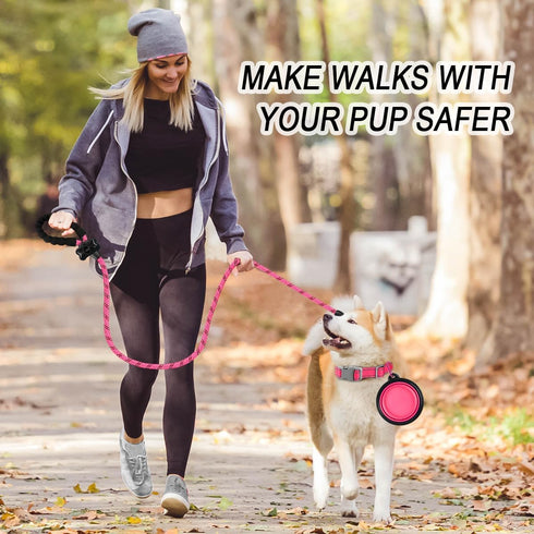BARKBAY Heavy Duty Dog Leash for Large Dogs, 5FT with Comfortable Padded Handle, Pink