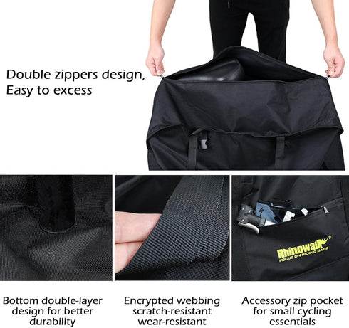 Rhinowalk 20/26inch Folding Bike Bag, Waterproof Bicycle Travel Case for Outdoors Bike Transport for Car Train Air