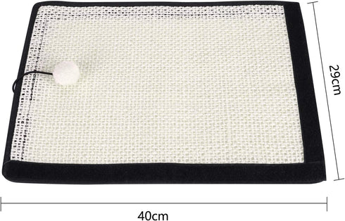Cat Scratcher Mat - Natural Sisal Soft Durable Cat Scratch Pad for Furniture Legs Protection