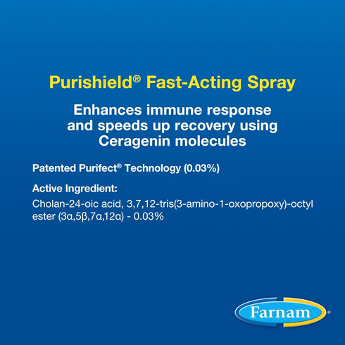 Farnam Purishield Horse Wound Care Spray, Fast-Acting for Horses, Dogs, Cats & Livestock, 24-Hour Protection
