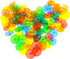 Honbay 100PCS Plastic Round Transparent Golf Ball Position Markers, 5 Color, 24mm for Golf and Baseball