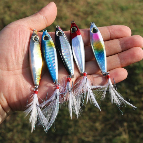 Sougayilang Fishing Lures Jigs Sinking Metal Spoons Micro Jigging Bait