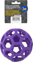 JW Pet Hol-ee Roller Dog Toy Puzzle Ball, Natural Rubber, Medium (4.5 Inch Diameter), Colors May Vary