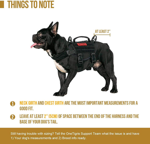 OneTigris Tactical Dog Harness - Military Vest with Handle for Small Dogs, Outdoor Training Walking
