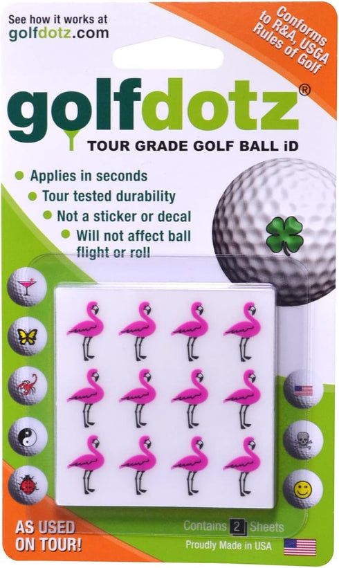 Golfdotz USGA Rule Conforming Golf Ball Markers, Stickers for Marking Balls, Gifts for Golfers, Dads, Retirees