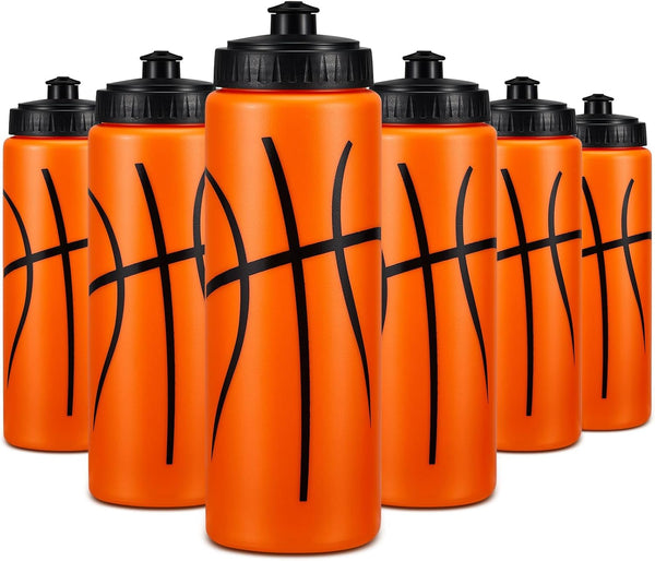 Yaomiao 12 Pcs 20 oz Basketball Water Bottle for Boys, Reusable BPA Free Squeeze Bottles