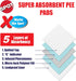 SPOT 5-Layer 22 22 100-Count X Marks The Puppy Training Pads Extra Absorbent, Leak-Proof Dog Pee Pads with Adhesive
