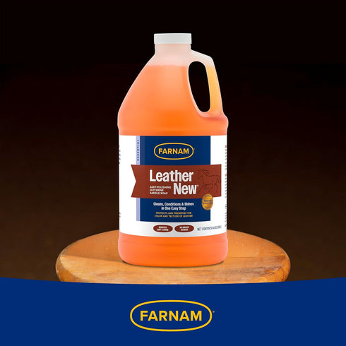 64 Oz. Farnam Leather New Easy-Polishing Glycerine Saddle Soap and Leather Saddle Cleaner, Protects and Preserves