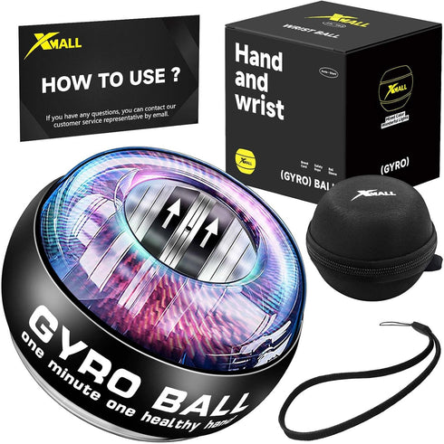 XMALL Torque Ball Hand Exerciser, Grip Strength Trainer, Forearm Strengthener, Wrist Power Gyro