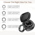 PJIVE Counter, IP68 (Black,Size10 Smart Ring for Men, Fitness & Activity Tracker with Blood Pressure/Heart Rate