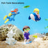 3 Pack Floating Fish Tank Decorations| Cute Little Diver, Surfer boy, Whale-riding girl for aquarium decorations?desktop ornaments?car decorating| Fish tank accessories decorations