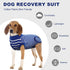 IDOMIK Dog Recovery Suit, Adjustable Anti-Licking for Female Spay & Male Neuter, Breathable XL Blue Stripe