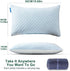Gehannah Travel Pillow, Large Compressible Camping Pillow with Shredded Memory Foam and Storage Bag for Outdoor Gear
