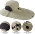 UPF 50+ Foldable Sun Hats, Wide Brim with Large Neck Flap for Men and Women, UV Protection