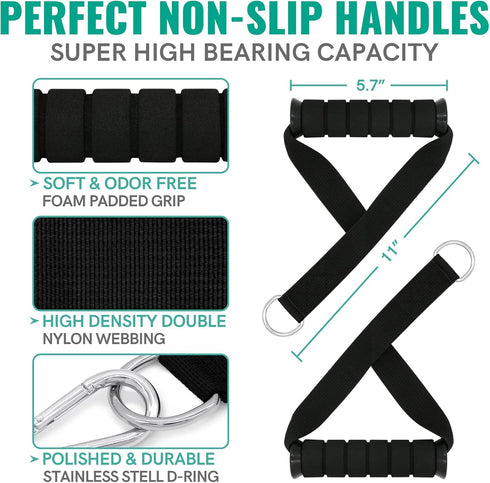 Resistance Bands Set for Working Out, Exercise Bands with Door Anchors, Stretch Bands for Home Fitness
