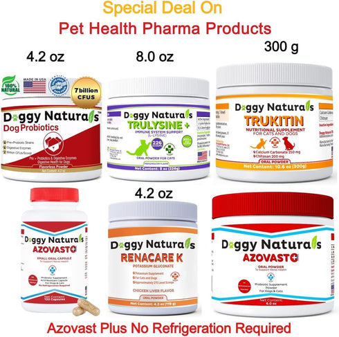 Trulysine Plus L-Lysine for Cats Immune Support Oral Powder 8oz/226g - Chicken Liver Flavor for All Ages