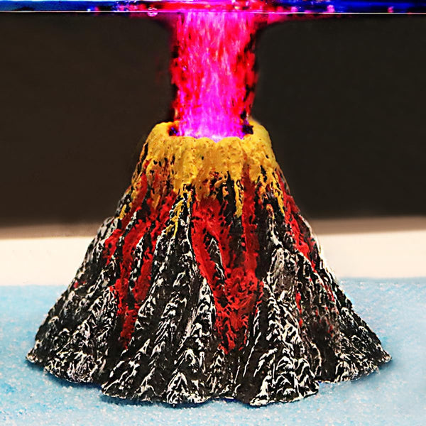 Uniclife Aquarium Volcano Ornament Kit with Air Stone Bubbler for Fish Tank Decorations