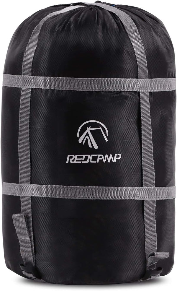 REDCAMP Sleeping Bag Stuff Sack, Black M, L, XL and XXL Compression Sack for Backpacking and Camping