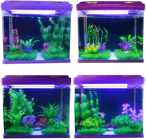 kathson 3 PCS Artificial Plastic Grass Mat Decorations for Freshwater, Saltwater Tropical Fish Tank Decor