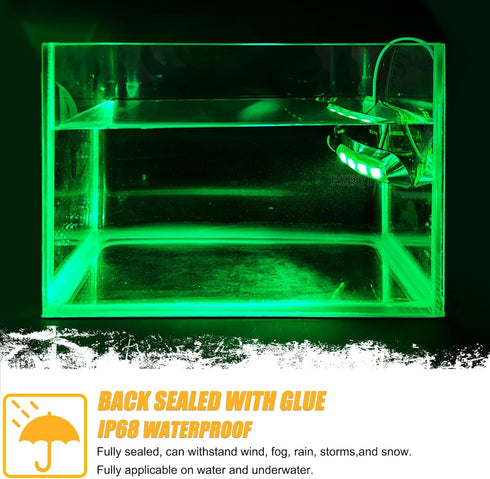 6Pcs 4LED 4-color 3.8'' Sailboat PSEQT RGBW Boat Courtesy Lights, Oval Waterproof Marine Interior Deck Transom Stern